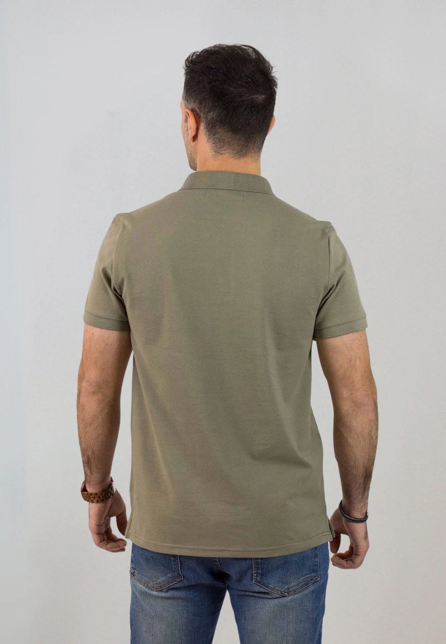 Khaki short sleeve polo shirt "Polo kaki de manga corta"