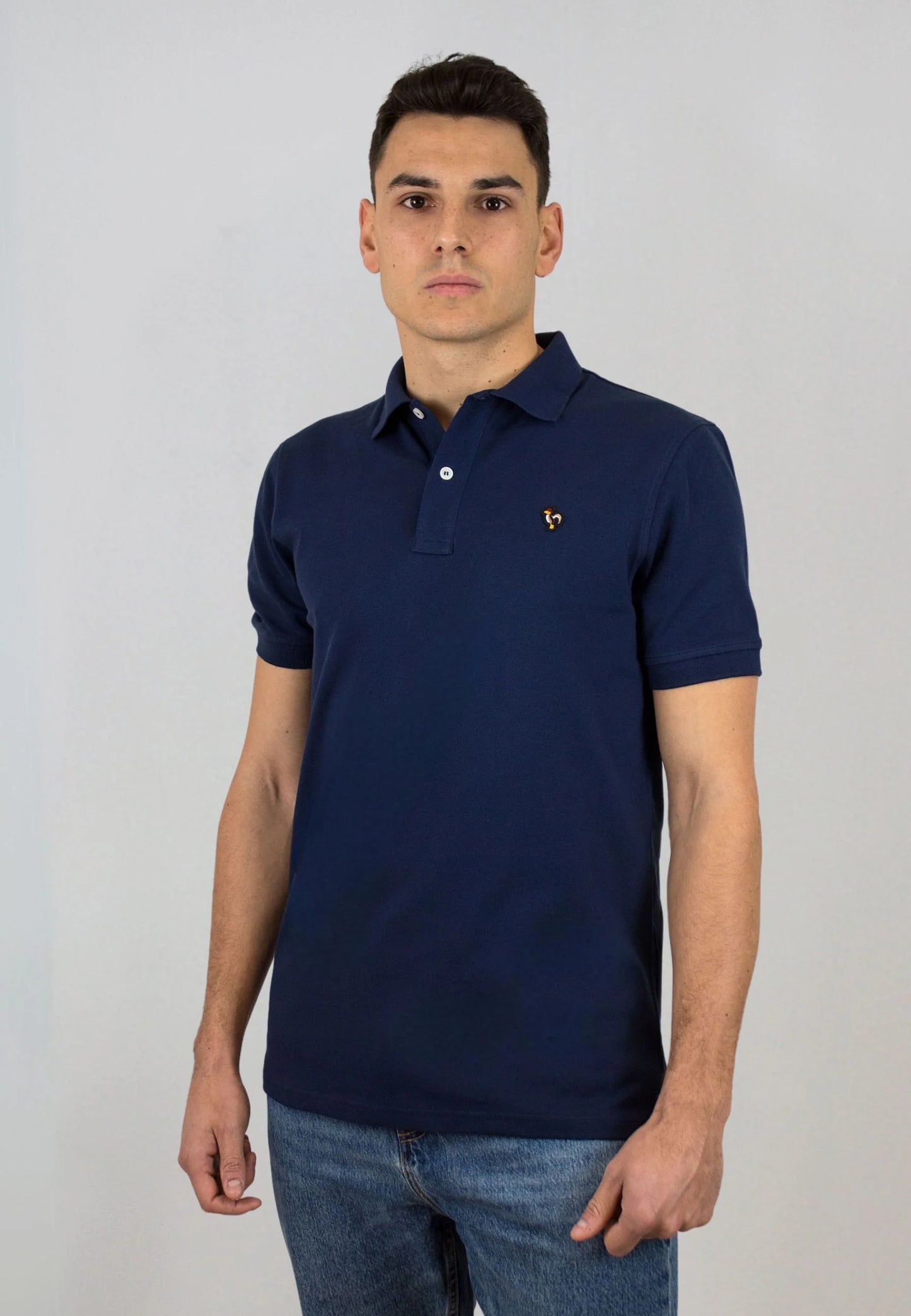 Navy blue short-sleeved polo shirt "Polo Astra marino de manga corta"