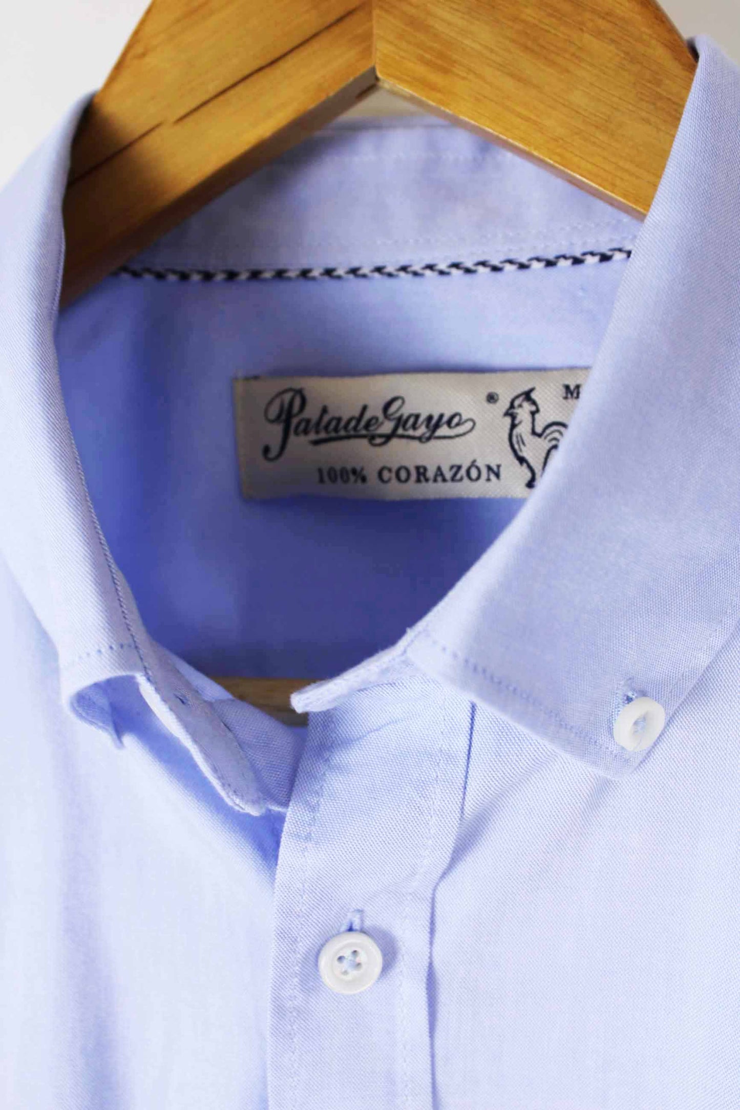 Men's blue oxford shirt - lightness, elegance and everyday comfort "Camisa oxford lavado Kankkunen celeste"