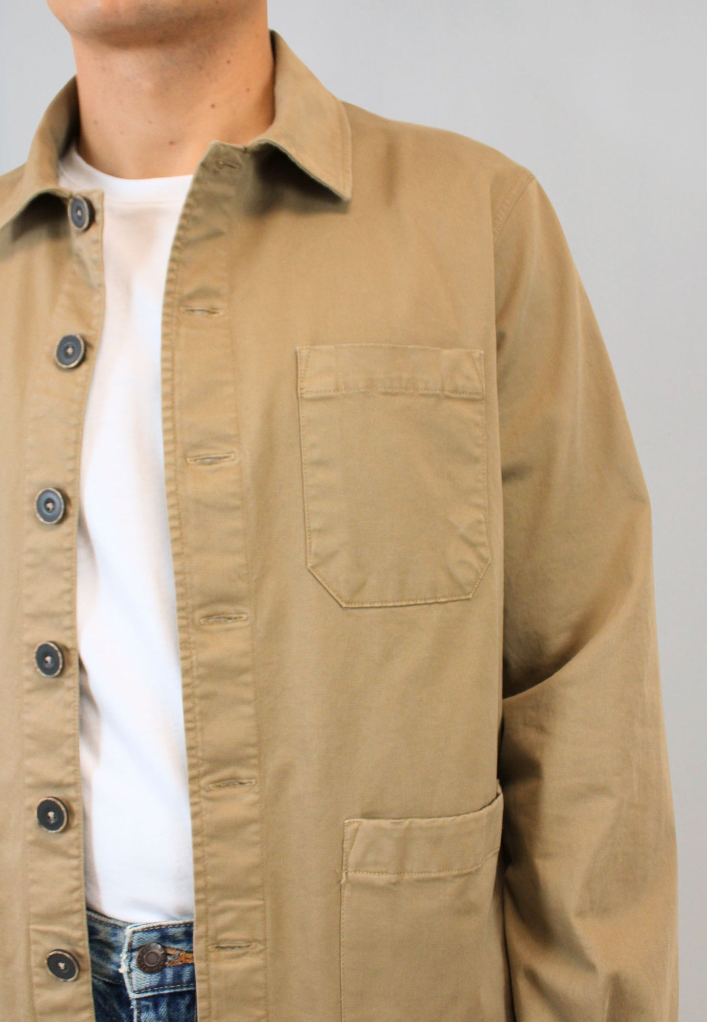 Beige overshirt jacket - "Sobrecamisa olsen camel"