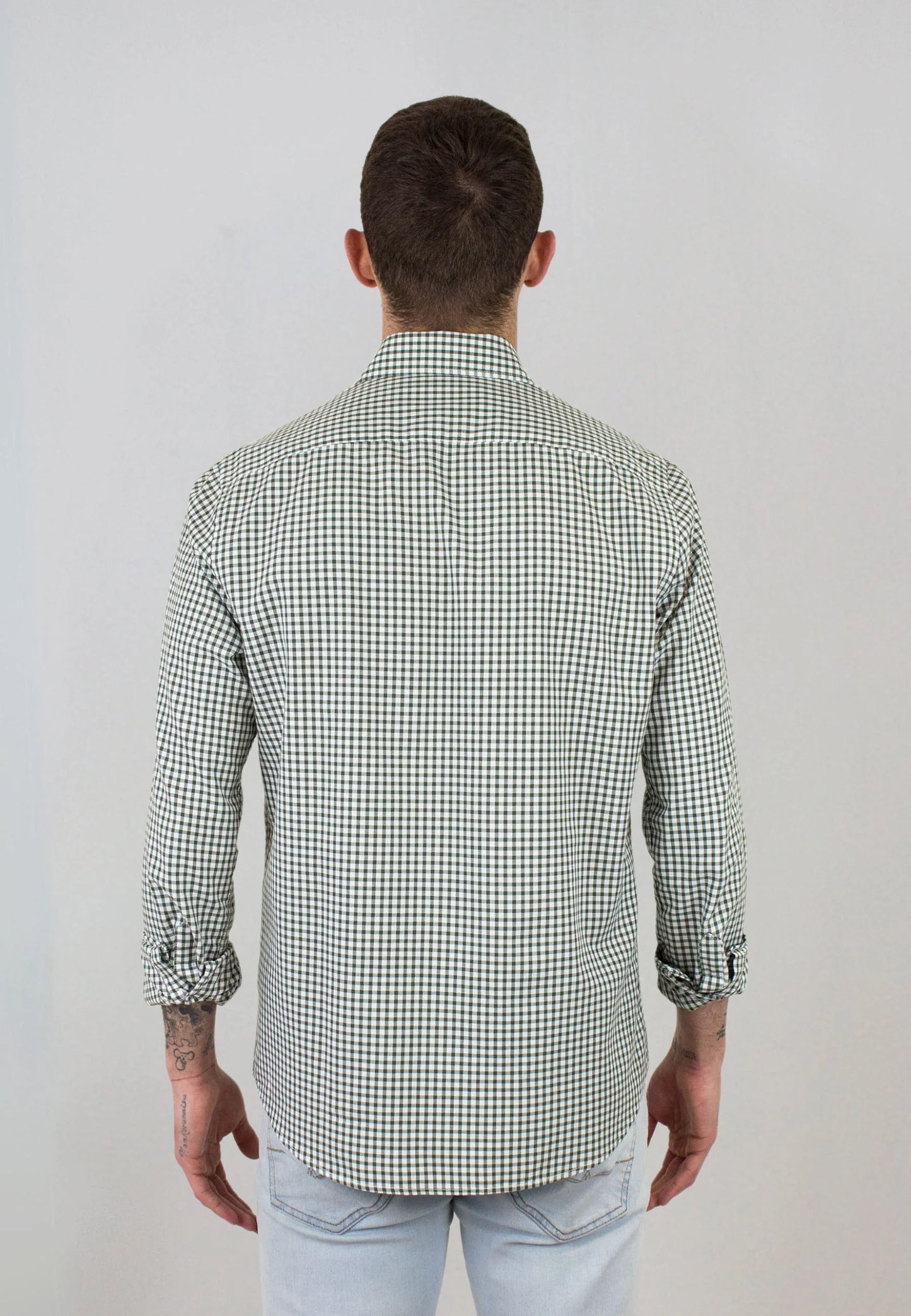 Green vichy checkered shirt "Camisa de cuadros vichy verde"