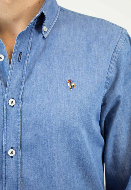 Koszula z wybielonego dżinsu "Camisa denim bleached"