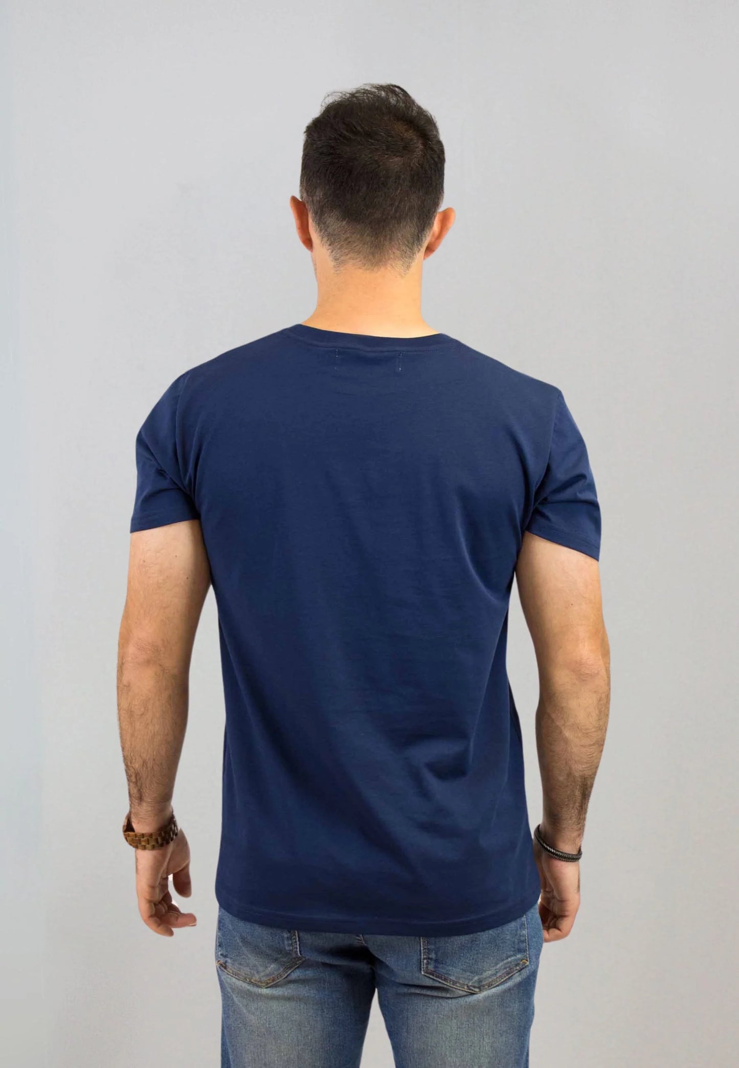 Navy blue short-sleeved T-shirt "Camiseta robin marino"