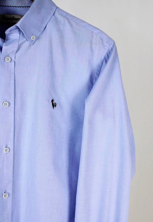 Men's blue oxford shirt - lightness, elegance and everyday comfort "Camisa oxford lavado Kankkunen celeste"