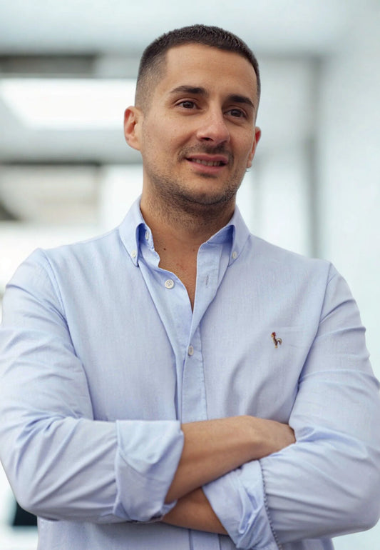 Men's blue oxford shirt - lightness, elegance and everyday comfort "Camisa oxford lavado Kankkunen celeste"