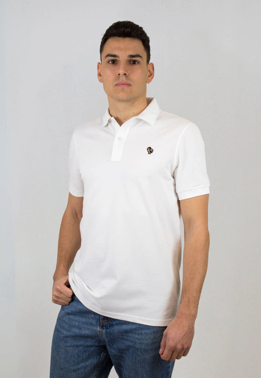 White short-sleeved polo shirt "Polo astra blanco de manga corta"