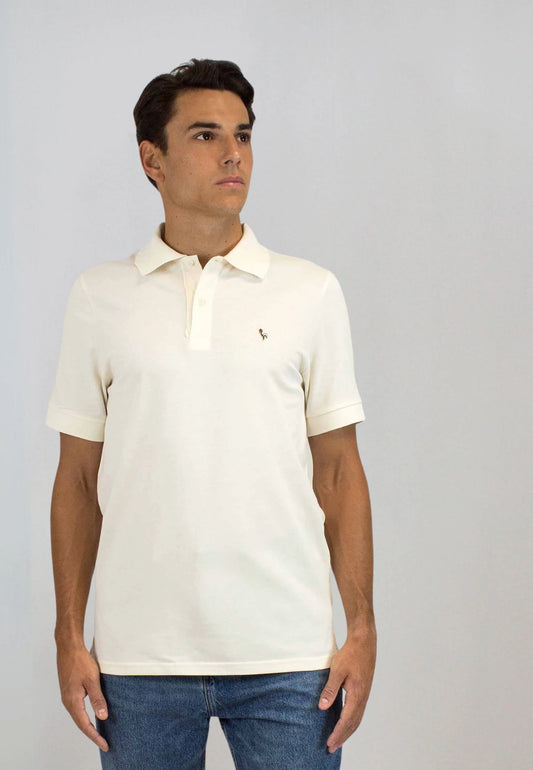 Raw short-sleeved polo shirt "Polo astra crudo de manga corta"