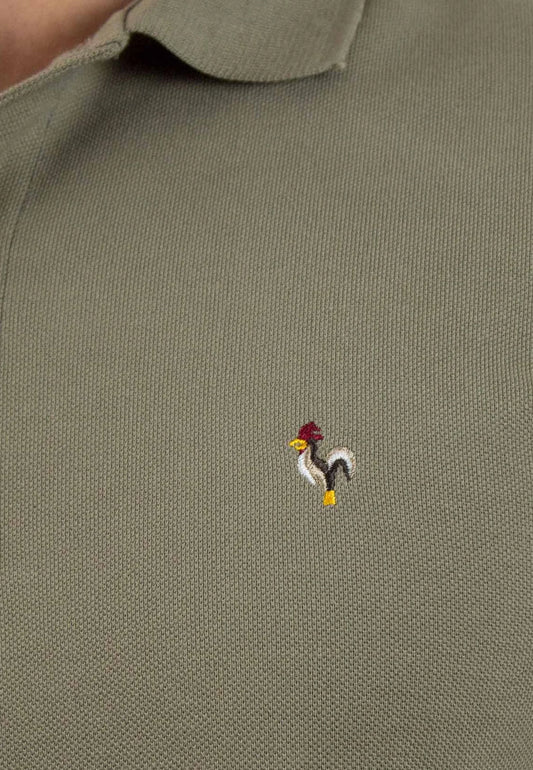 Khaki short sleeve polo shirt "Polo kaki de manga corta"