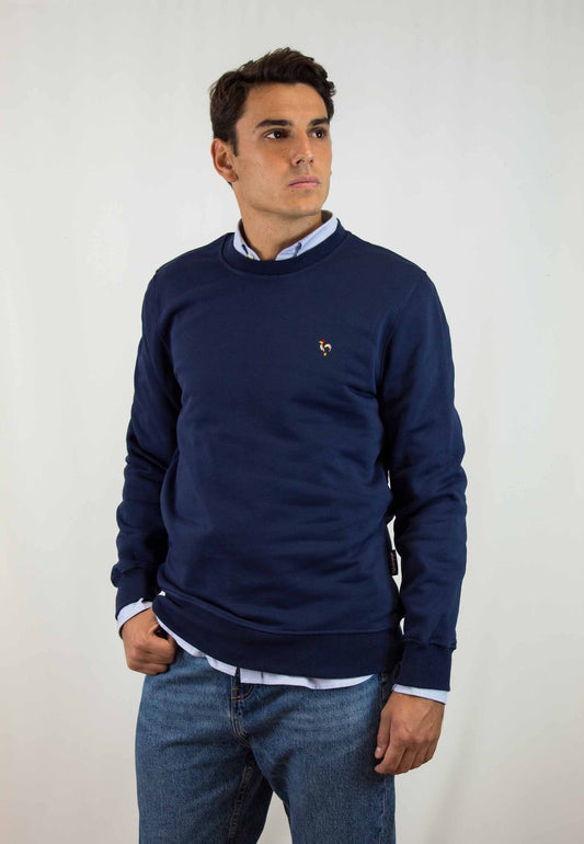 Navy blue plain sweatshirt "Sudadera jules marino"