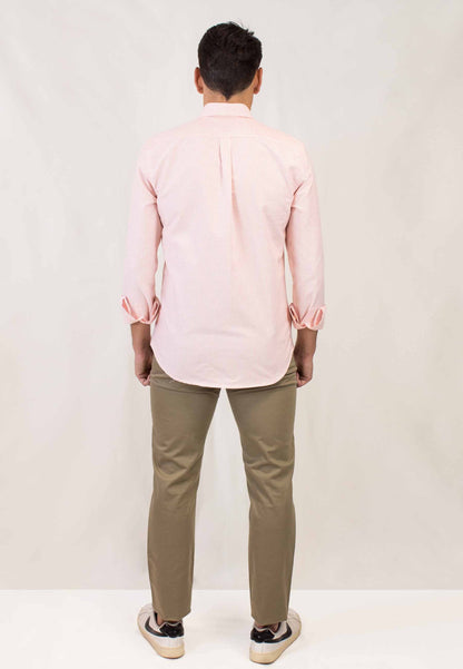 Oxford shirt with orange stripes "Camisa Luna oxford de rayas naranja"