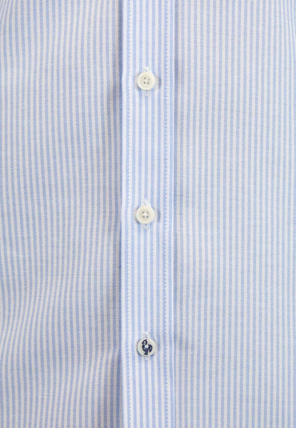 Men's oxford shirt with blue stripes - a classic that always works "Camisa oxford de rayas luna celeste"