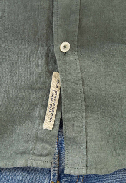 A khaki linen shirt. Perfect for the hottest days of the year.