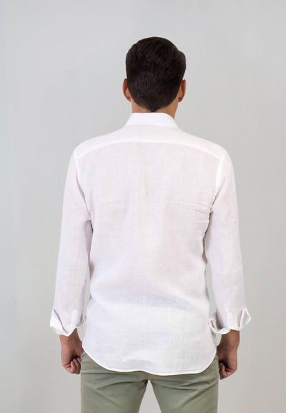 Linen white shirt - perfect for the hottest days of the year "Camisa de lino blanca Mikonos"
