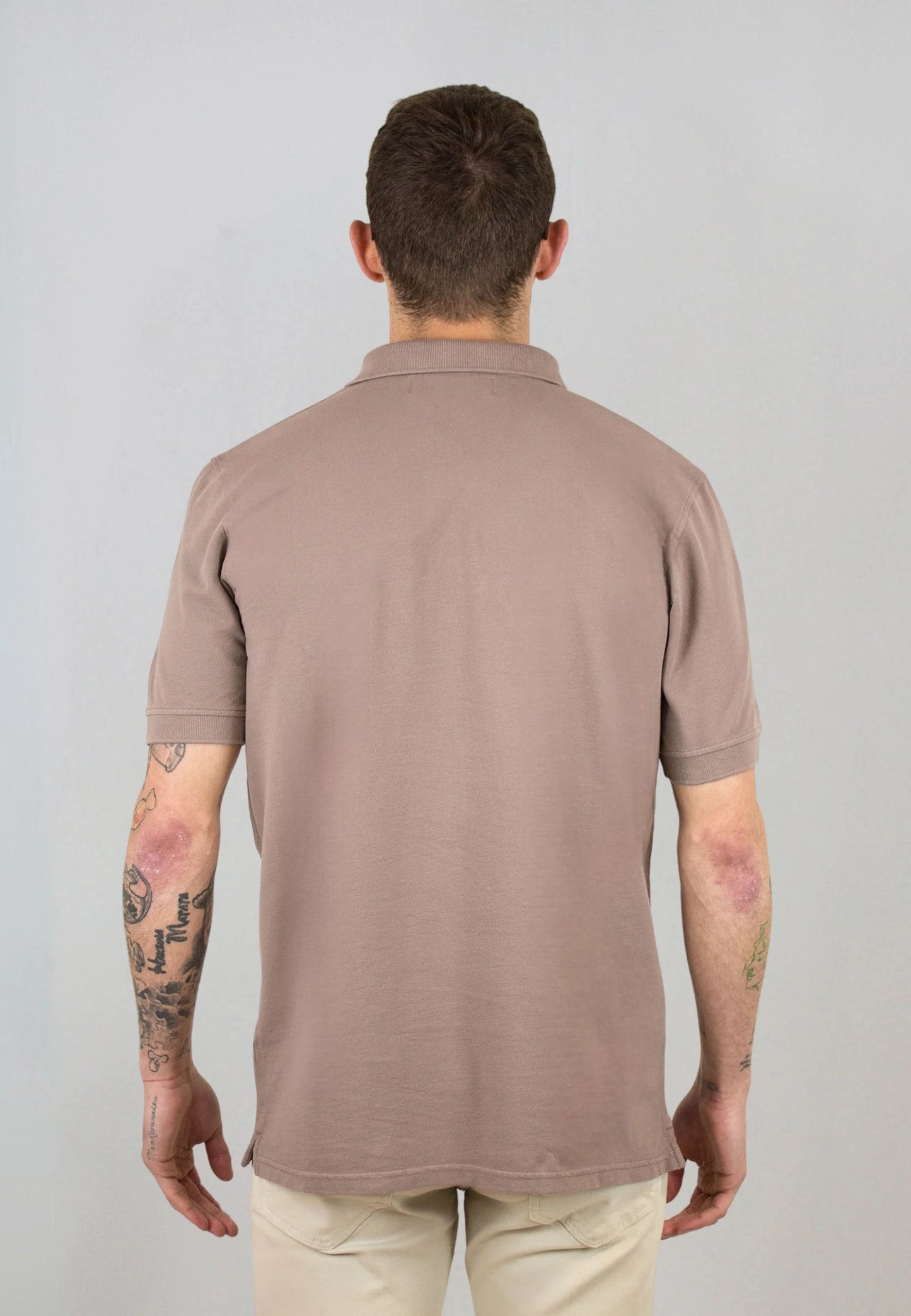 Brown short-sleeved polo shirt "Polo al tono marrón de manga corta Mobilemarron"
