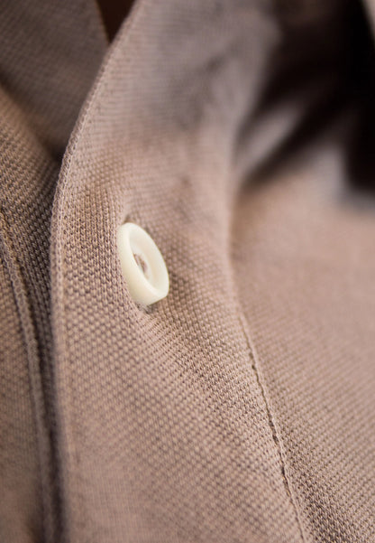 Brown short-sleeved polo shirt "Polo al tono marrón de manga corta Mobilemarron"