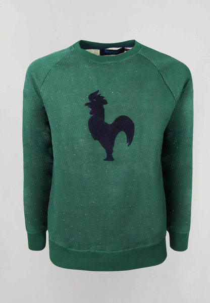 Green terry cloth sweatshirt with logo "sudadera navarro verde"