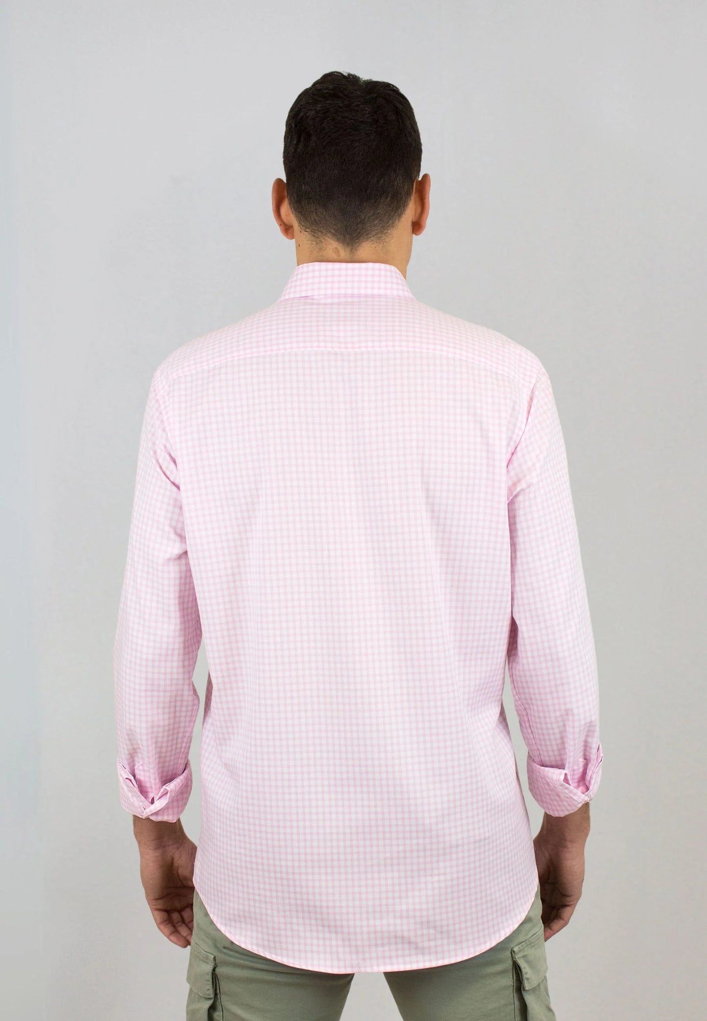 Pink gingham checkered shirt "Camisa de cuadros vichy rosa"