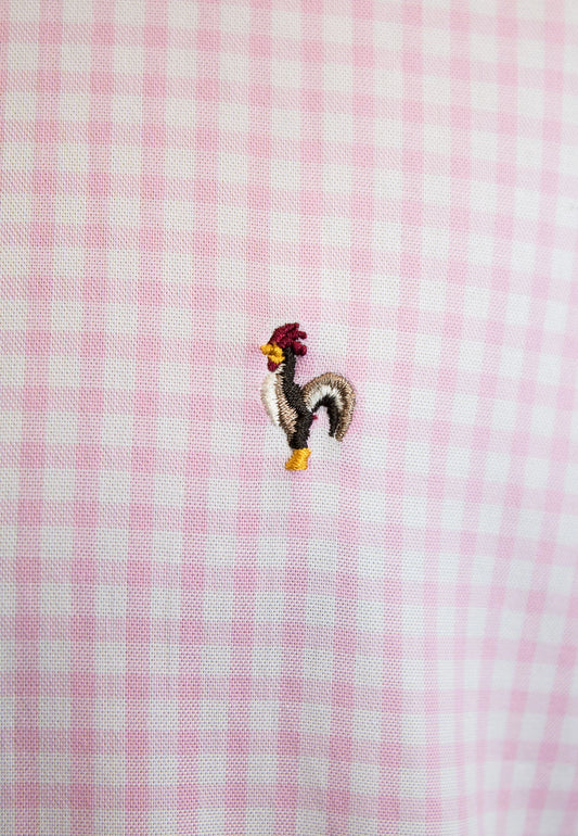 Pink gingham checkered shirt "Camisa de cuadros vichy rosa"