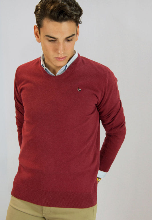 Burgundy sweater "Jaresey caja peru Granate"