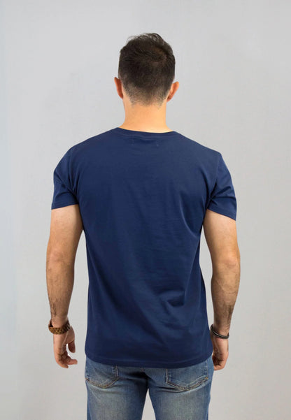 Navy blue short-sleeved T-shirt "Camiseta robin marino"