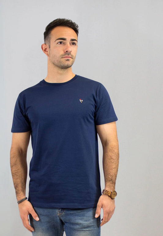 Navy blue short-sleeved T-shirt "Camiseta robin marino"