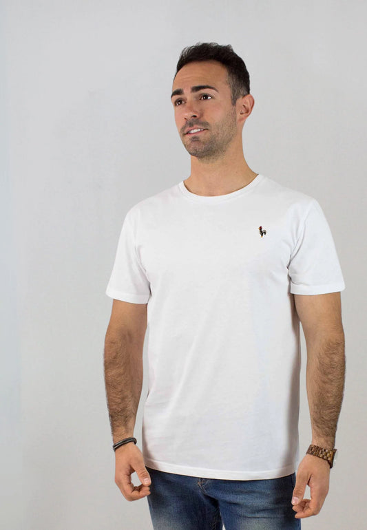 White short-sleeved T-shirt "Robin Blanco"